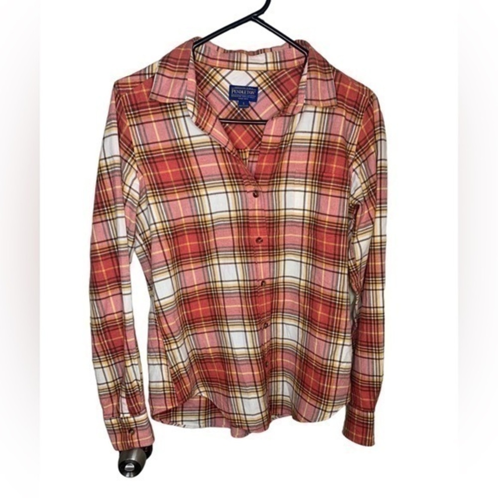 Pendleton Button Down Long Sleeve Flannel Shirt S… - image 1